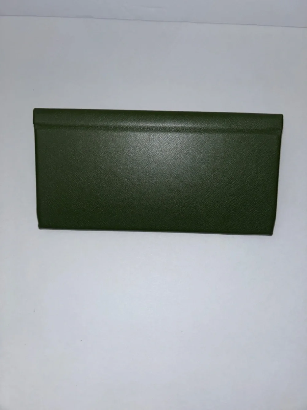 Longchamp Magnetic Trifold Eyewear Case in Dark Olive Green